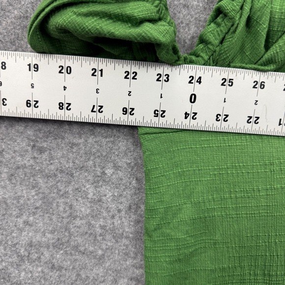 Max Studio London Green Ruched Puff Sleeve Textured Knit Top 3X 3W01S78 NWT - Picture 10 of 11